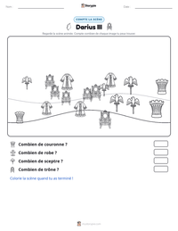 Aperçu de la feuille de travail imprimable Darius III