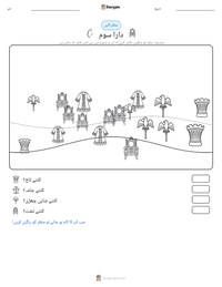 دارا سوم پرنٹ کرنے کے قابل ورکشیٹ کا پیش نظارہ