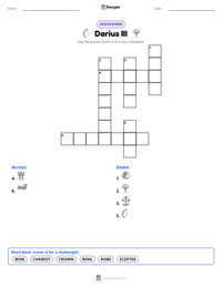 Darius III printable worksheet preview