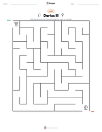 Darius III printable worksheet preview