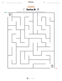 Aperçu de la feuille de travail imprimable Darius III