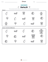 Darius III printable worksheet preview