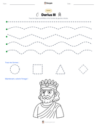 Aperçu de la feuille de travail imprimable Darius III