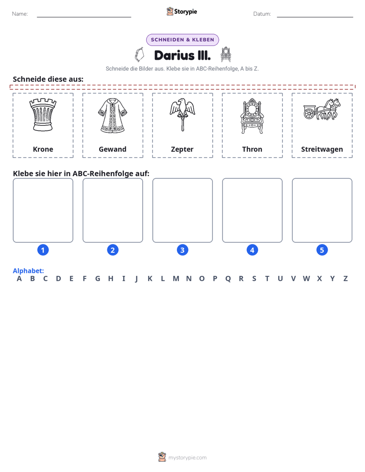 Schneiden & Einfügen Alphabet