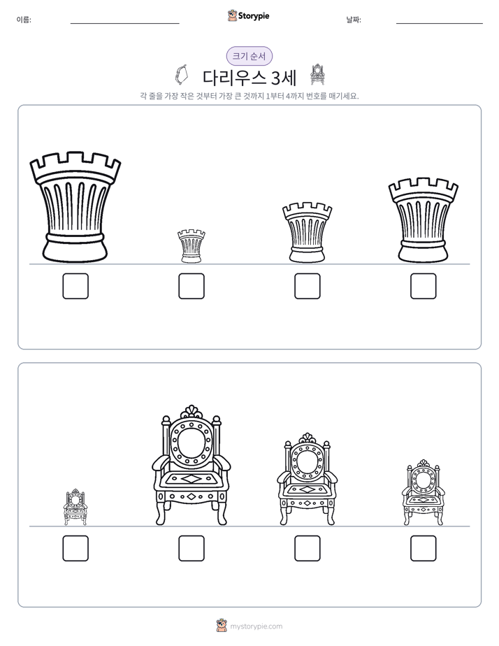 크기 순서