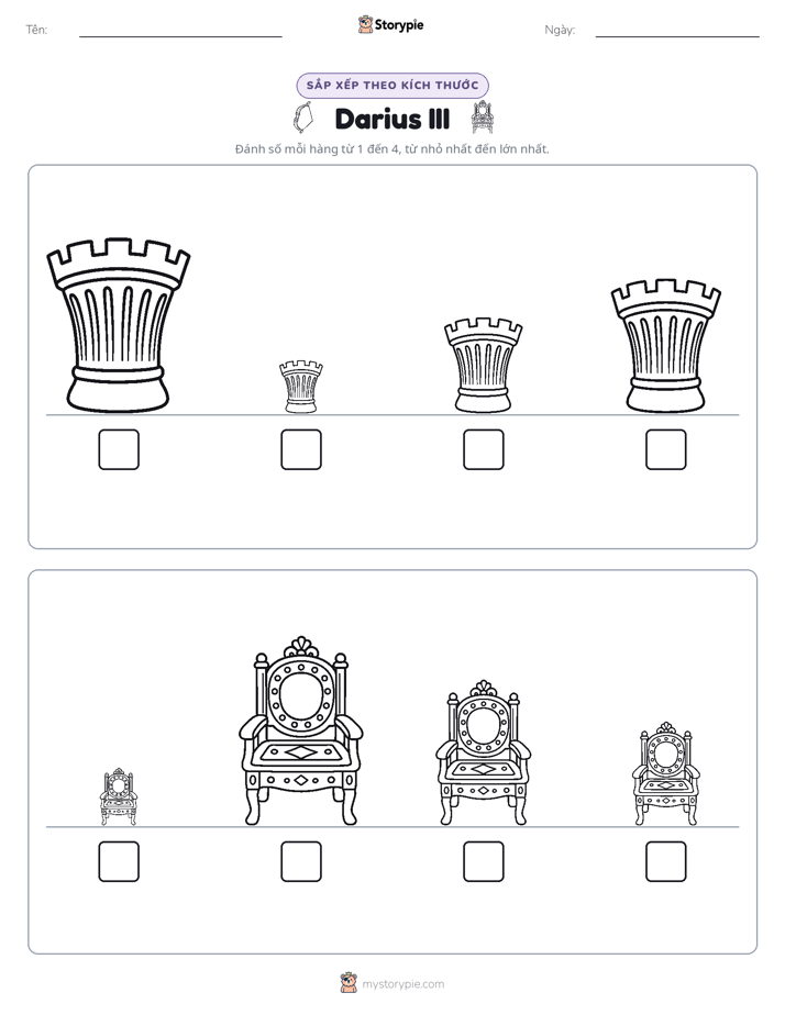 Thứ Tự Kích Thước
