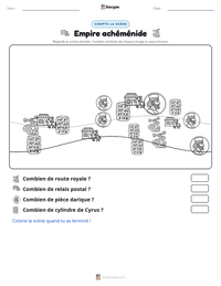 Aperçu de la feuille de travail imprimable Empire achéménide