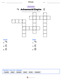 Achaemenid Empire printable worksheet preview