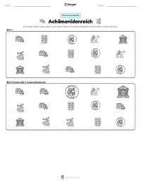 Achämenidenreich druckbare Arbeitsblatt Vorschau