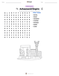 Achaemenid Empire printable worksheet preview