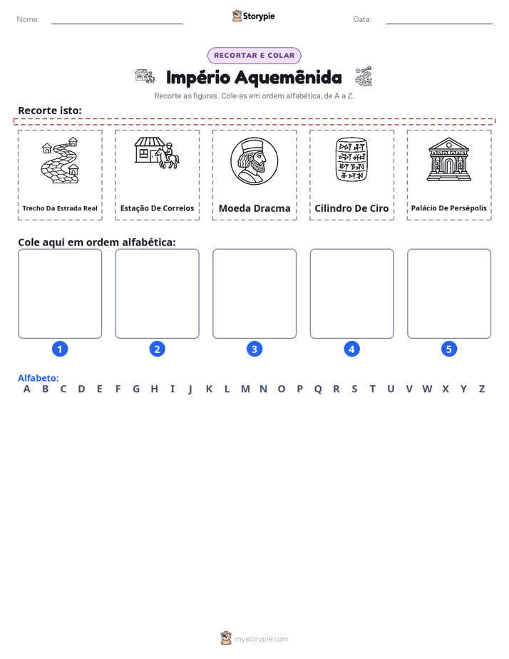 Recortar & Colar Alfabeto
