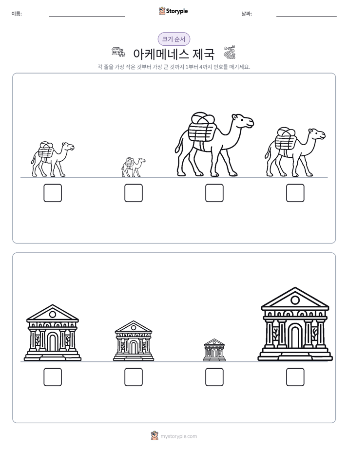 크기 순서