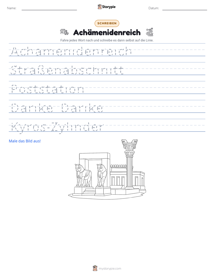 Schreibübung