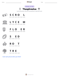 Theophrastus printable worksheet preview