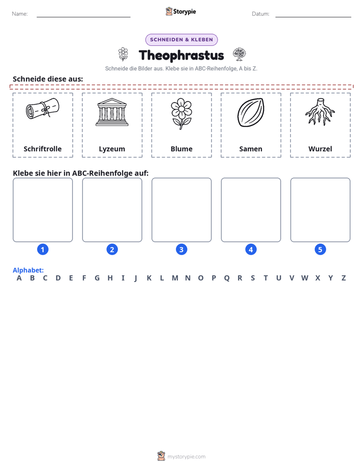 Schneiden & Einfügen Alphabet