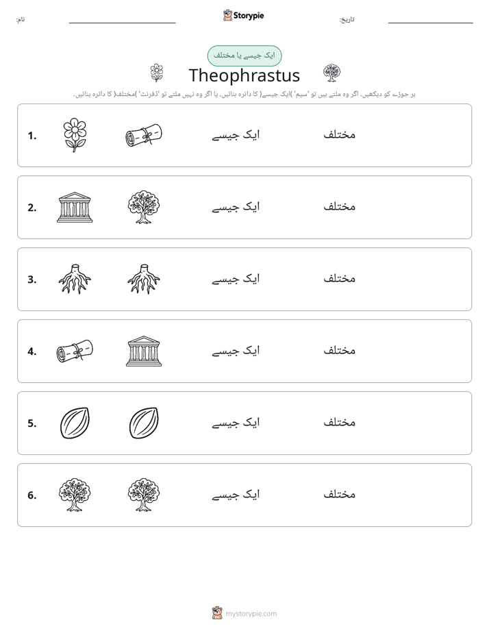 ایک جیسا یا مختلف