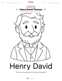 Henry David Thoreau printable worksheet preview