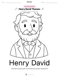 Prabaca lembar kerja cetak Henry David Thoreau