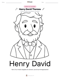 Anteprima della scheda stampabile di Henry David Thoreau