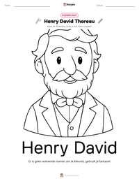 Henry David Thoreau afdrukbare werkblad voorbeeld