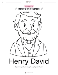 Henry David Thoreau yazdırılabilir çalışma sayfası önizlemesi