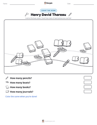 Henry David Thoreau printable worksheet preview