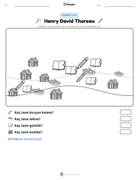 Henry David Thoreau yazdırılabilir çalışma sayfası önizlemesi