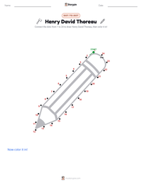 Henry David Thoreau printable worksheet preview