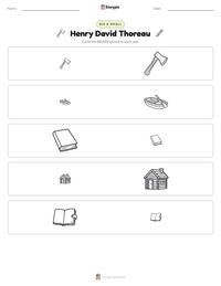 Henry David Thoreau printable worksheet preview