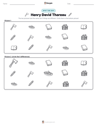 Henry David Thoreau printable worksheet preview