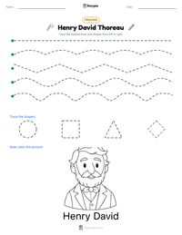 Henry David Thoreau printable worksheet preview