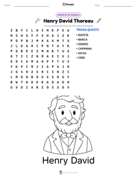 Anteprima della scheda stampabile di Henry David Thoreau