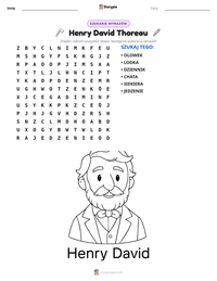 Podgląd drukowalnego arkusza ćwiczeń Henry David Thoreau