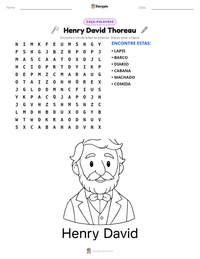 Prévia da folha de atividades imprimível Henry David Thoreau
