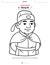 Prévia da folha de atividades imprimível Zheng He