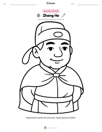 Zheng He yazdırılabilir çalışma sayfası önizlemesi