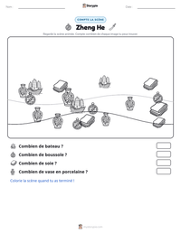 Aperçu de la feuille de travail imprimable Zheng He