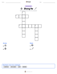 Zheng He printable worksheet preview