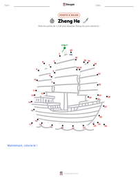 Aperçu de la feuille de travail imprimable Zheng He