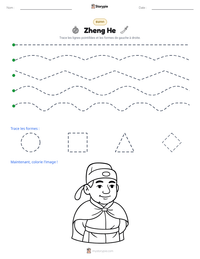 Aperçu de la feuille de travail imprimable Zheng He