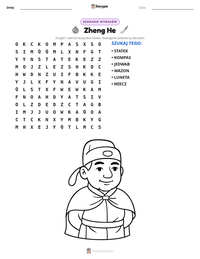 Podgląd drukowalnego arkusza ćwiczeń Zheng He