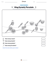 Ming Dynasty Porcelain printable worksheet preview