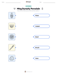 Ming Dynasty Porcelain printable worksheet preview