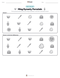 Ming Dynasty Porcelain printable worksheet preview
