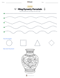 Ming Dynasty Porcelain printable worksheet preview