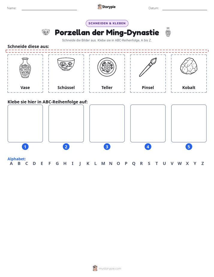 Schneiden & Einfügen Alphabet