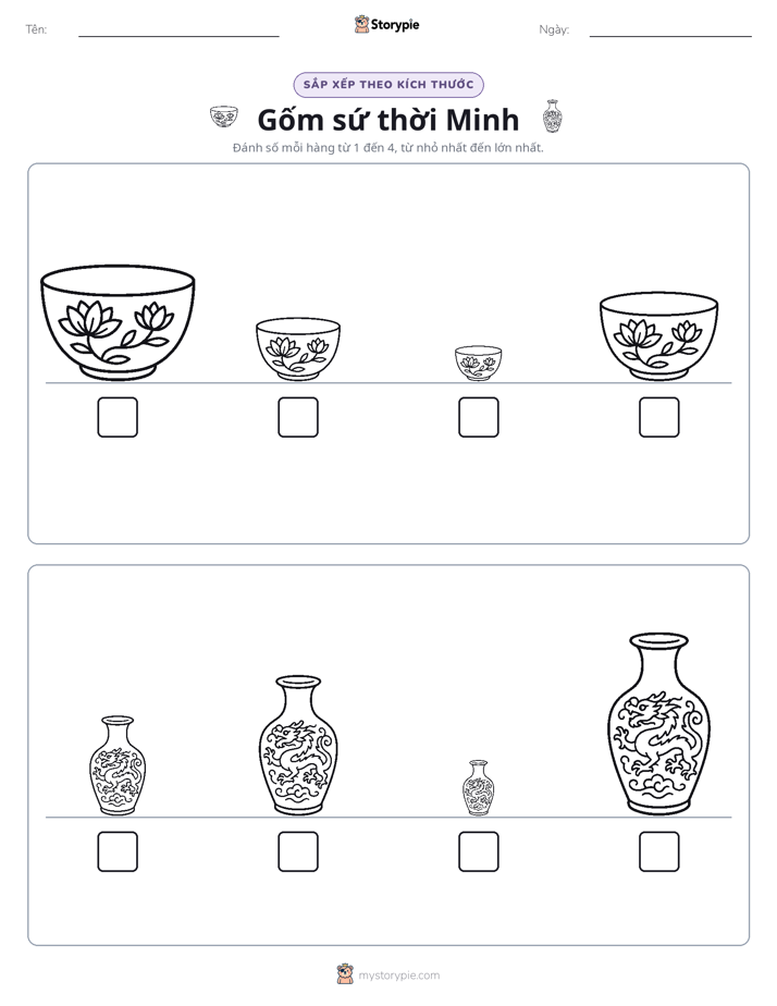Thứ Tự Kích Thước