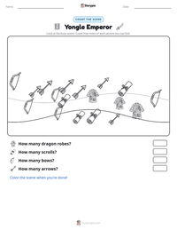 Yongle Emperor printable worksheet preview