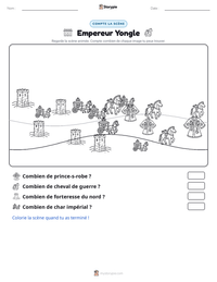 Aperçu de la feuille de travail imprimable Empereur Yongle