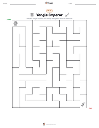 Yongle Emperor printable worksheet preview